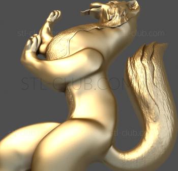 3D model Fox on its hind legs (STL)